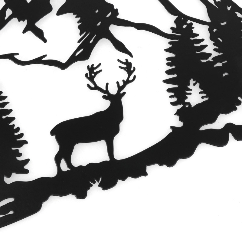 Phụ Kiện Treo Tường Trang Trí Hình Hươu Bằng Kim Loại