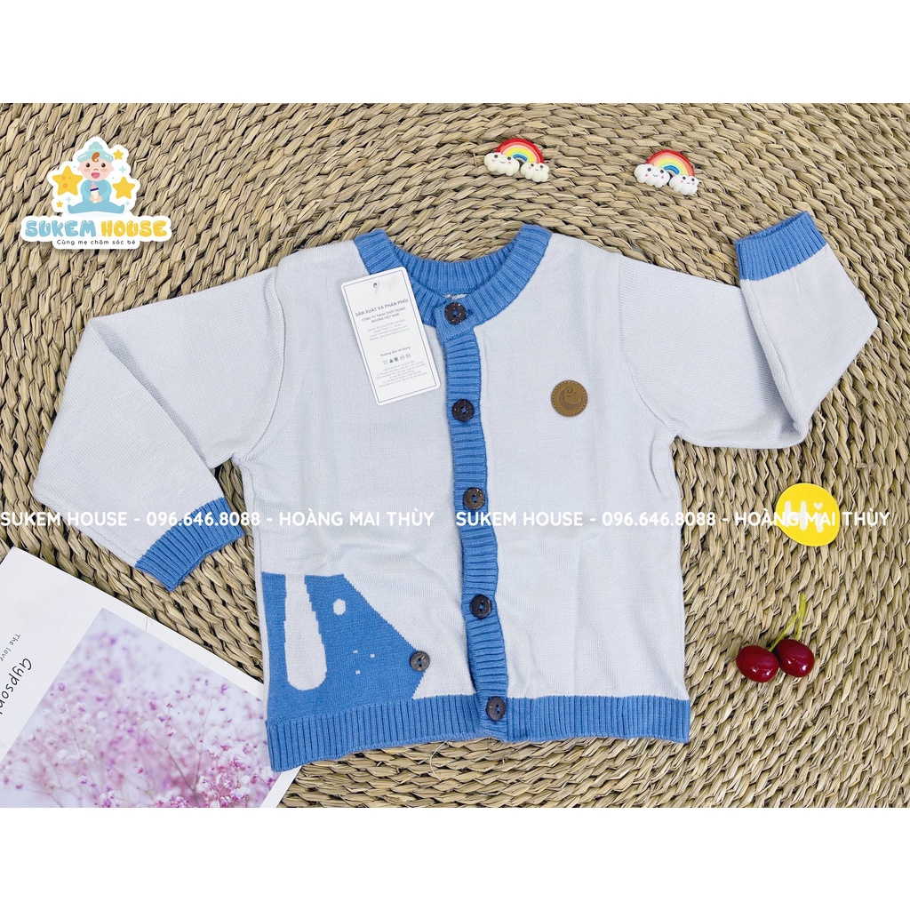 Áo len sơ sinh Moon@ 2 lớp dài tay mềm ấm cho bé