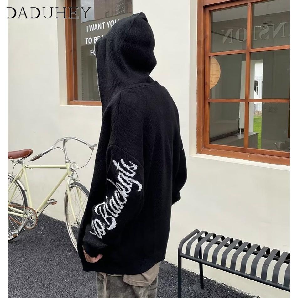 DaDuHey Fashion Brand Five-Pointed Star Sweater Cardigan Sweater  Men‘s And Women's 2022 Autumn New Loose All-Match Mid-Length Coat