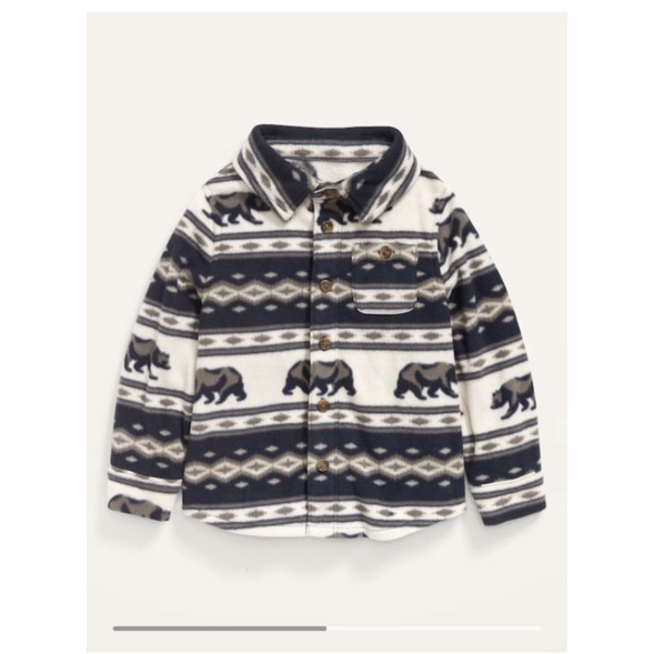 Áo nỉ bông dáng sơ mi hãng Oldnavy chất nỉ mềm, đẹp, ấm, thời trang.