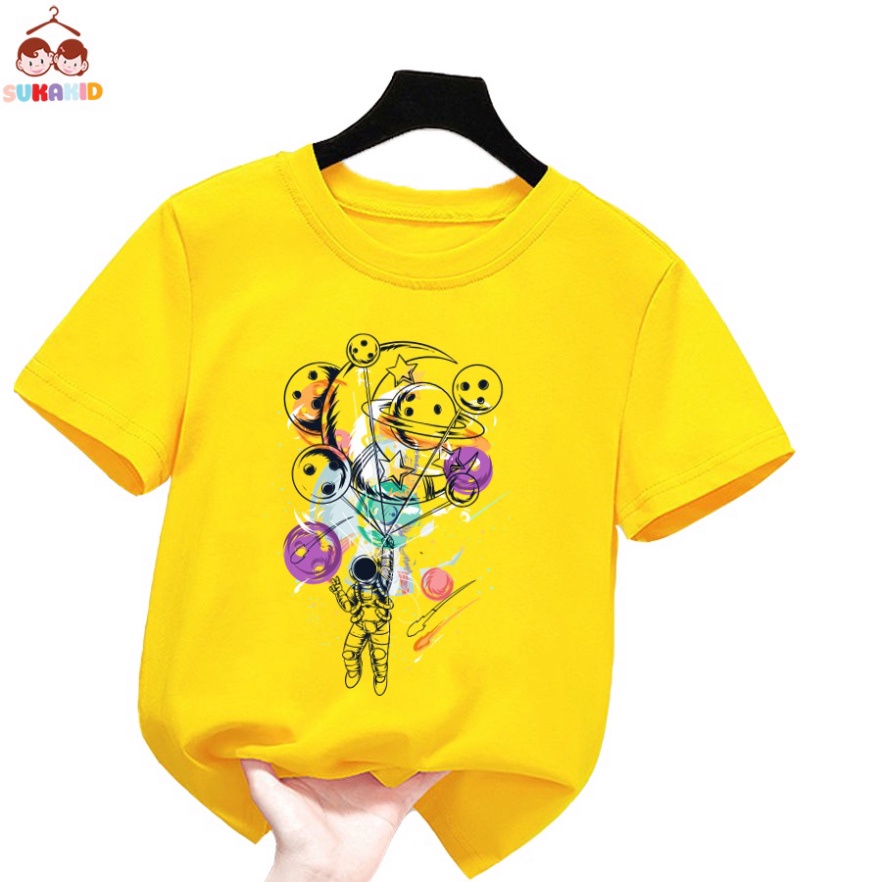Áo thun trẻ em phi hành gia bóng cười Bé trai và gái.áo cho bé từ 6kg-30kg.AL60.