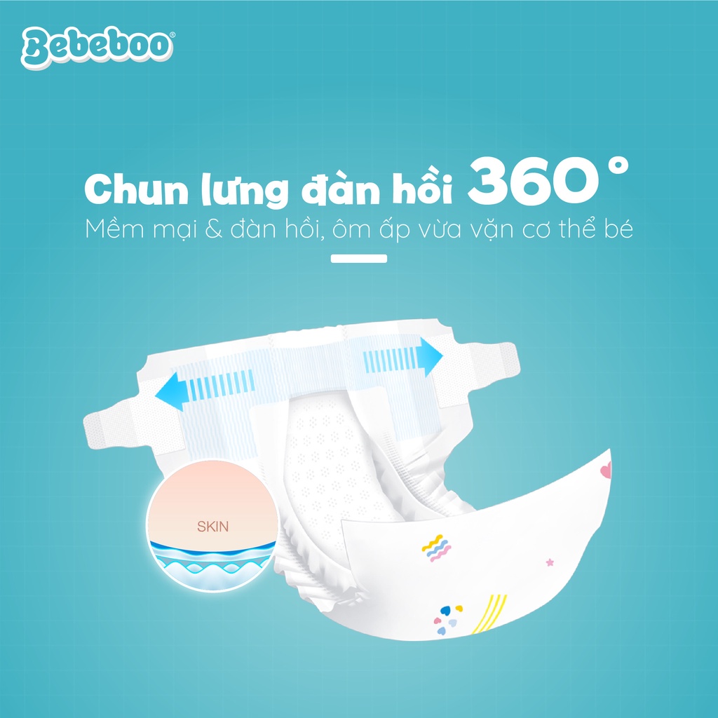 (Miếng Dùng Thử tách bịch) Tã/Bỉm dán/quần Bebeboo size NB80/S70/M60//M54/L50/XL46/XXL42/XXXL40