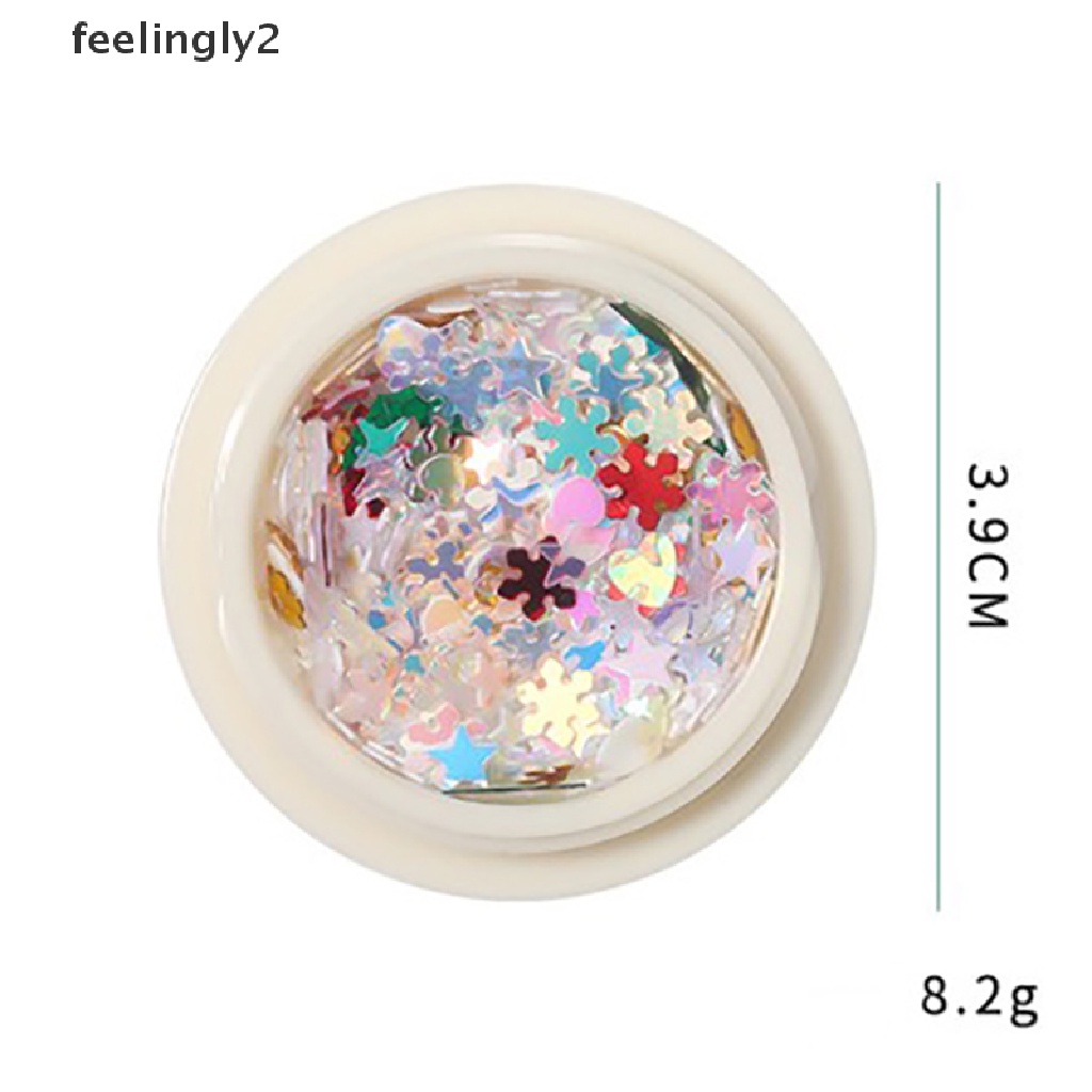 [Hàng Có Sẵn] Kim Tuyến Hình Bông Tuyết Trang Trí Móng Tay Nghệ Thuật Bằng Kim Loại Vàng Kim Loại (F