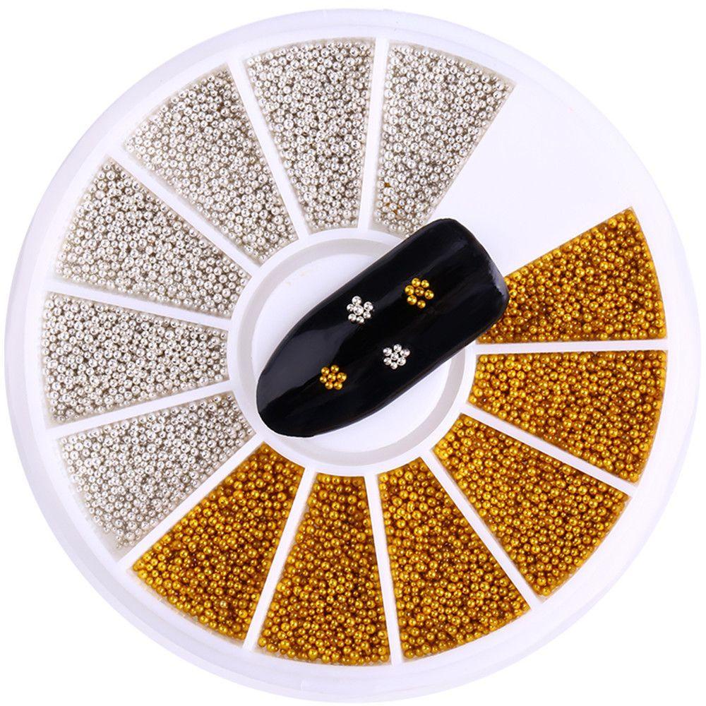 Đầu Móng Tay Giả Bằng Thép Không Gỉ Đính Hạt Charm