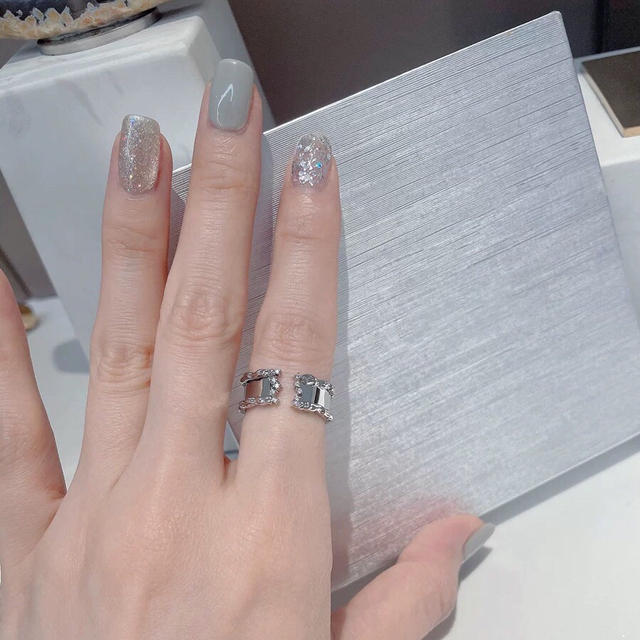 Nhẫn Mặt Gương Thiết Kế Tối Giản Thời Trang Cá Tính Cho Nữ