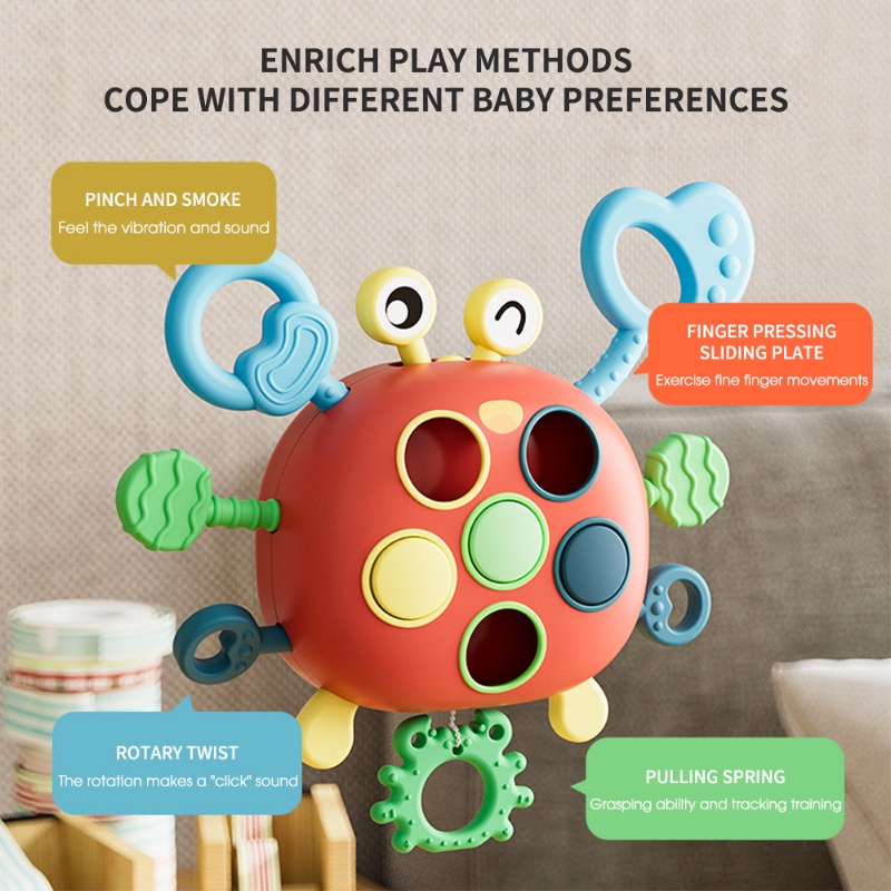 Đồ Chơi Con Cua Hoạt Hình Phát Triển Trí Thông Minh Cho Trẻ Em 1 2 3 Tuổi