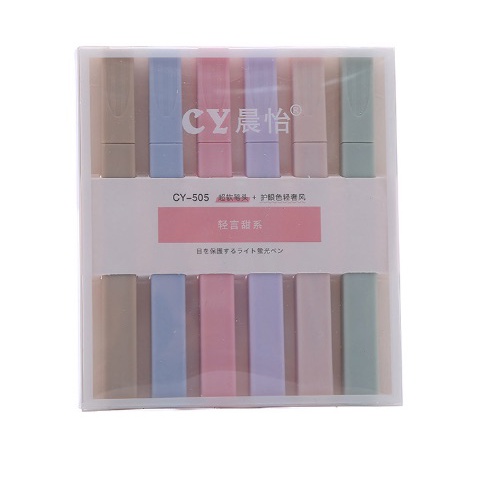Set 6 Bút dạ quang, Bút đánh dấu Highlight sử dụng cho văn phòng trường học