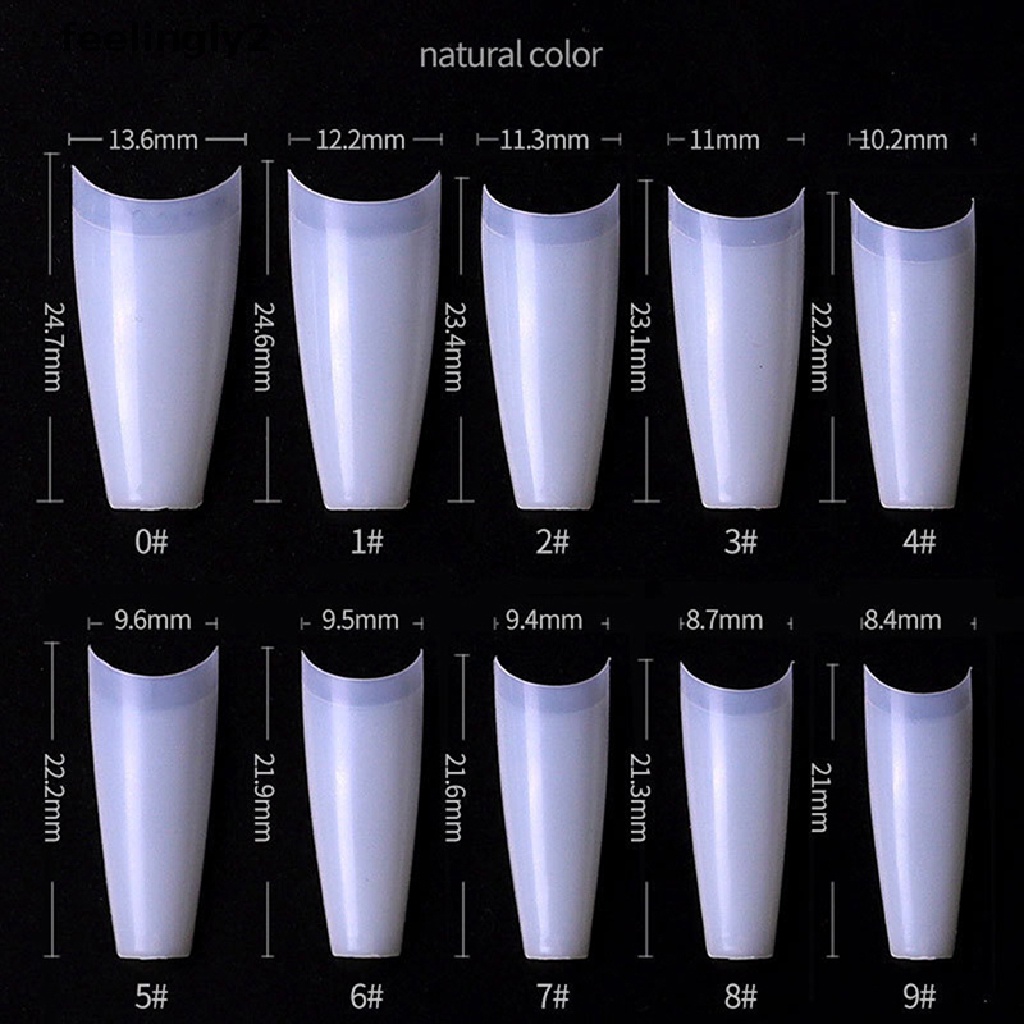 Bộ 500 Móng Tay Giả Hình Chữ T Bằng Acrylic