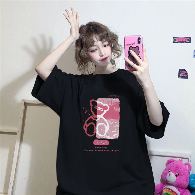 NRVP Áo Thun Unisex Mùa Hè Dáng Suông Tay Cộc Phong Cách Hàn Quốc Cho Nam Nữ