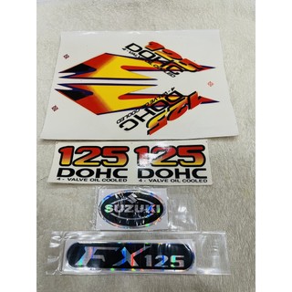 Bộ tem decal dán xe máy Suzuki Fx 125 DOHC huyền thoại zin thái siêu đẹp