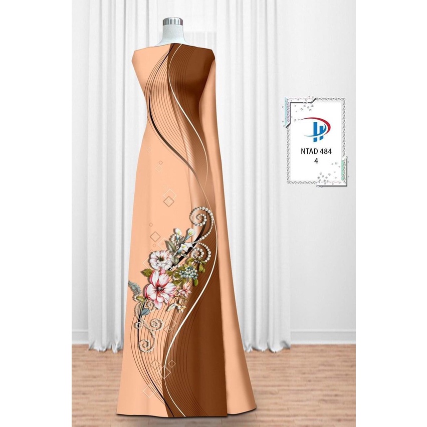 Vải may áo dài in 3d cao cấp họa tiết đẹp nhẹ nhàng (ảnh thật)
