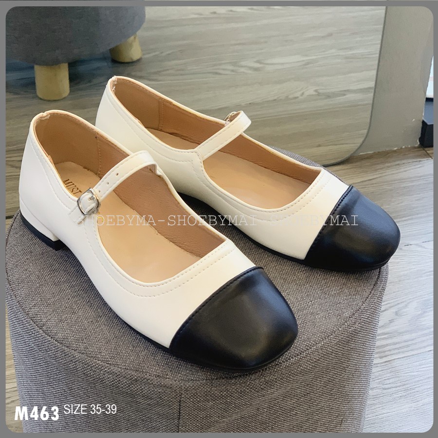 Giày búp bê nữ quai ngang da mềm M463