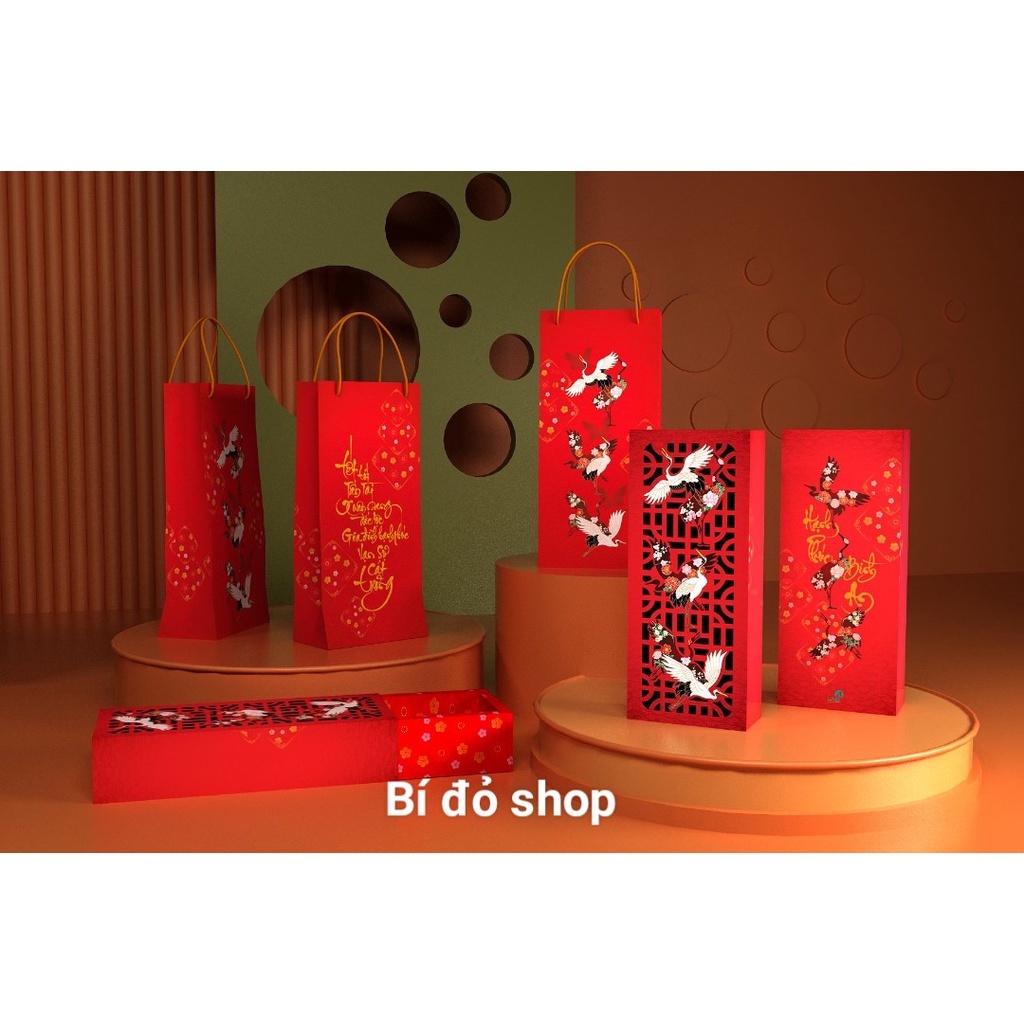 Set 10 bộ hộp TẾT 2023 bánh dứa, bánh kẹo LẠC XUÂN