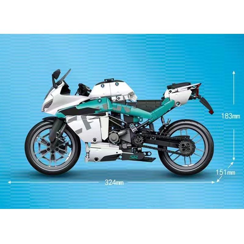 Senbao705902Mô Hình Xe Mô Tô Chunfeng 250SR Tương Thích Với