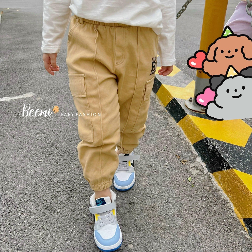 [Rẻ vô địch] Quần dài kaki mềm túi hộp cho bé trai năng động khỏe mạnh hàng Beemo loại 1