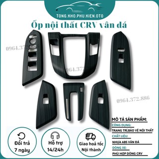 Ốp nội thất vân đá xe honda crv 2018- 2022 - hàng nhựa abs cao cấp