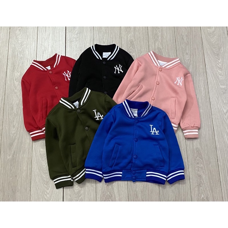 Áo khoác nỉ bomber MLB cho bé trai bé gái