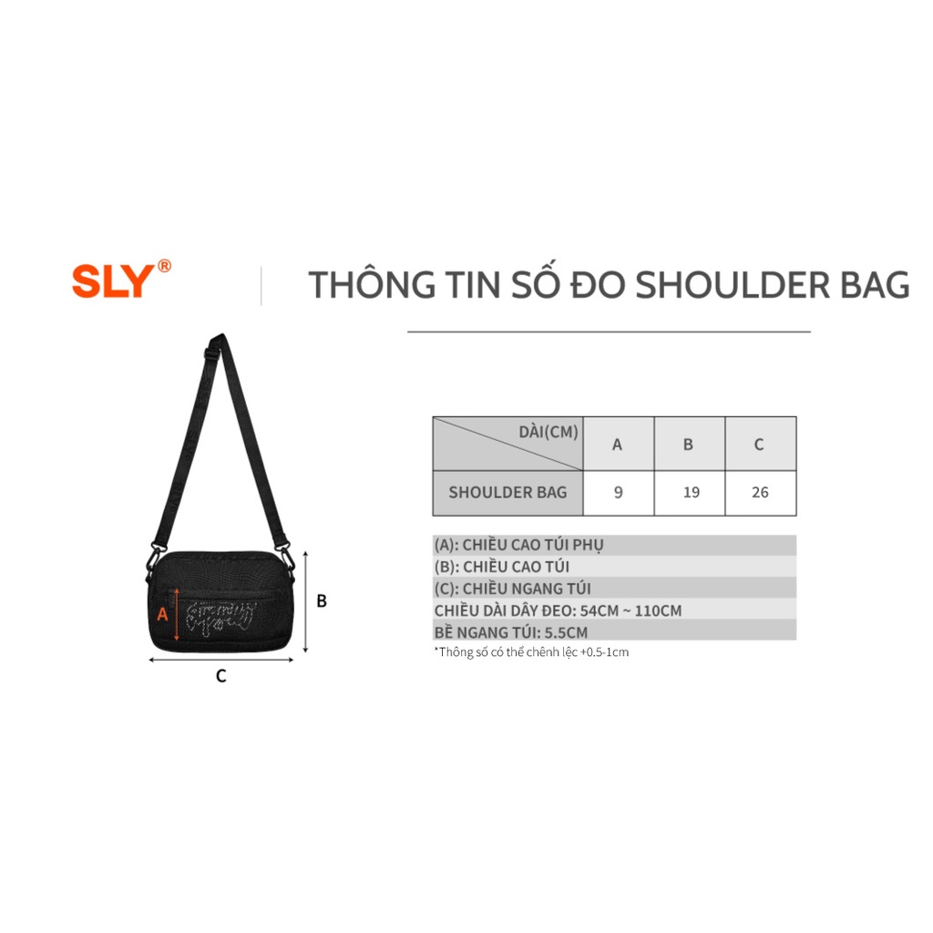 Túi đeo chéo SLY Shoulder Bag Đen