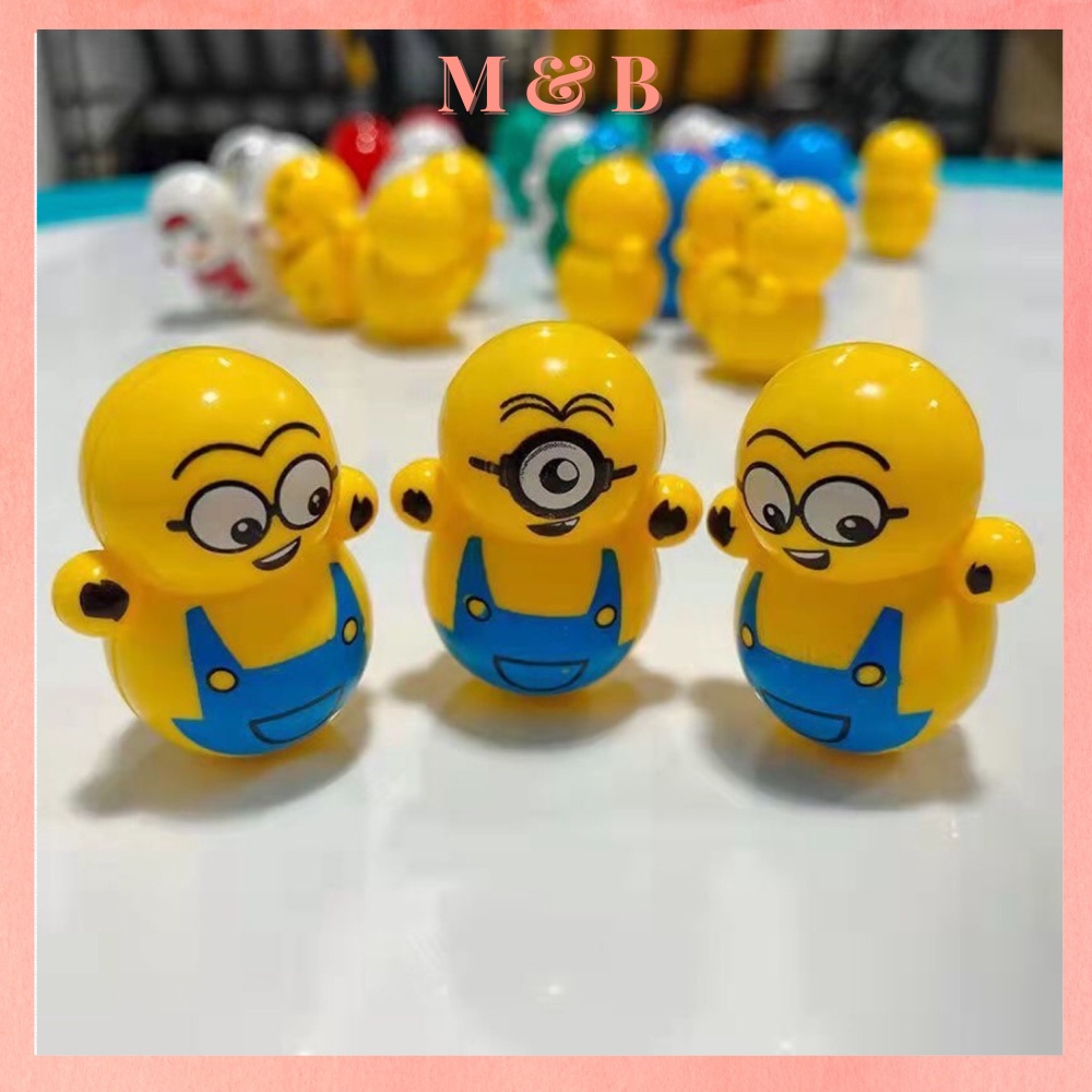 Lật đật mini, đồ chơi lật đật mini cho bé cute dễ thương kiểu dáng Squid game Doremon Pikachu Phi hành gia đáng yêu