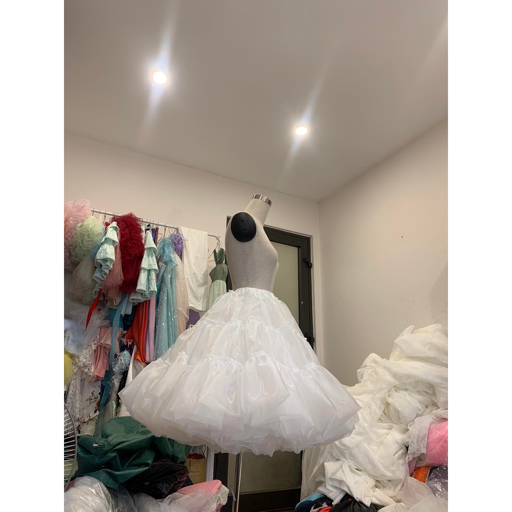 Tùng phồng Lolita A-line siêu phồng chất liệu voan kính 4 lớp 6 lớp ⚡Ảnh thật shop tự chụp⚡