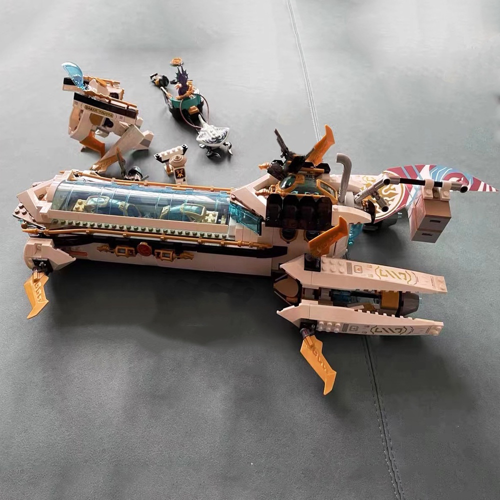 Đồ chơi xếp hình Lắp Ráp mô hình 90022 Underwater Submarine Bounty Ship Bricks Ninja Compatible 71756