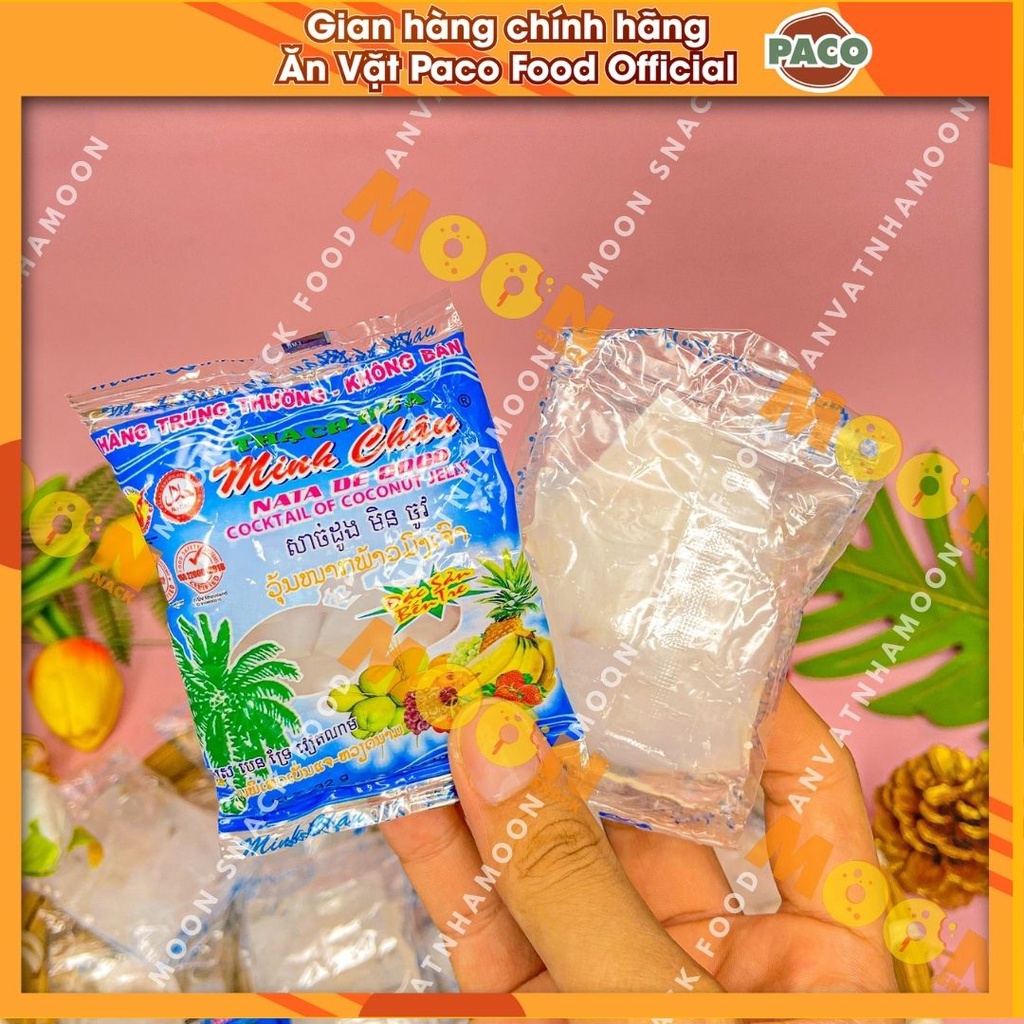 1 lốc Thạch dừa Minh Châu gồm 20-22 gói bên trong nổi tiếng thời học sinh thumbnail