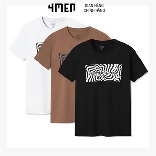 Áo Thun Nam 4MEN In Ready Glow AT055 tay ngắn cổ tròn, form regular dễ mặc, vải cotton thoáng mát, spandex co dãn 4 chiề
