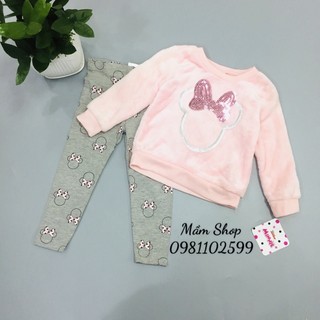 Bộ Minnie sequin bông bé gái