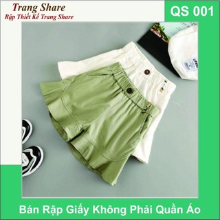 Rập Giấy Quần Short Nữ QS001