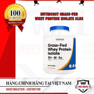 Nutricost grass fed whey protein isolate 5lbs-chính hãng-bổ sung đạm whey sạch giúp phát triển cơ bắp