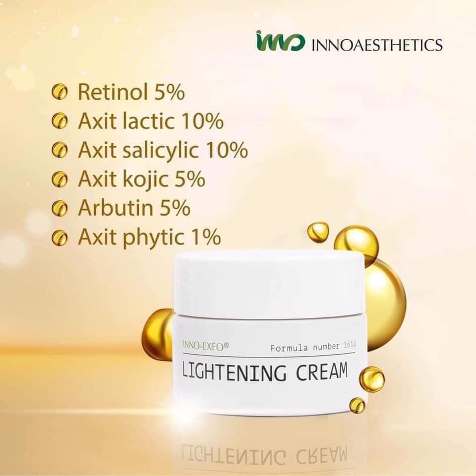 Kem peel Hoạt Chất Vitamin A 5% Innoaesthetics Inno LIGHTENING Tái Tạo Đều Màu Da Giảm Mụn Thâm Mụn