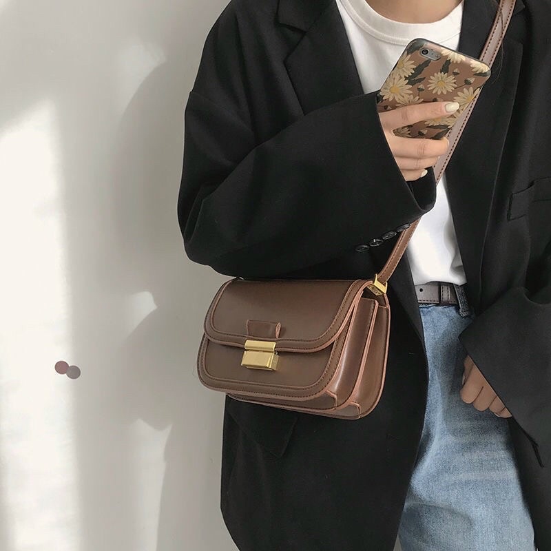 Túi đeo chéo nữ dáng basic chất da mềm mại - TS210