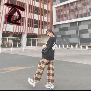 [ HÀNG SẴN ] Quần baggy caro ống suông nhiều màu size M , L 45kg - 75kg DTL