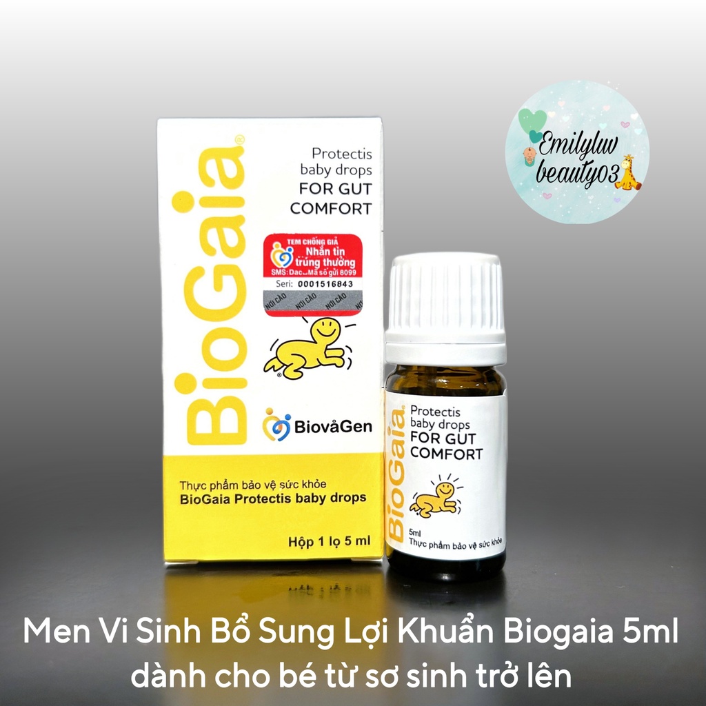 Men Biogaia Thụy Điển chính hãng lọ thủy tinh 5ml