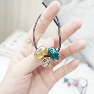 Dây cột tóc đinh charm phong cách Hàn Quốc