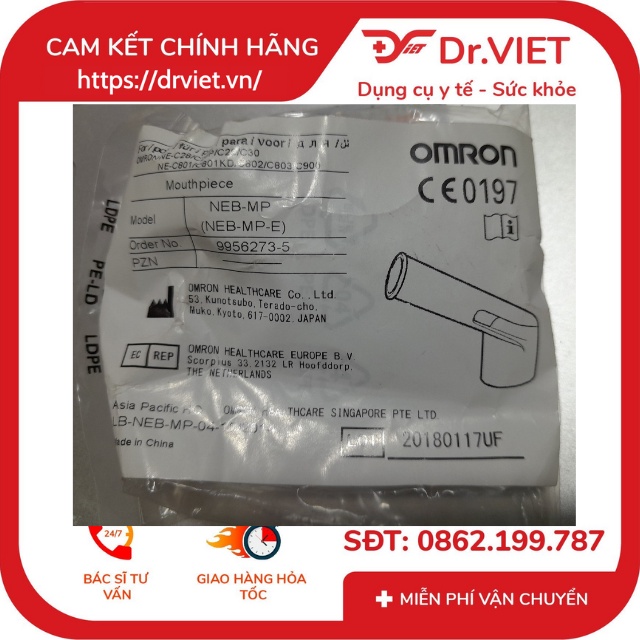 Ống ngậm Mouthpiece Omron NE-C28, C29,C30,C28P chính hãng - Phụ kiện cho máy xông khí dung Ormron