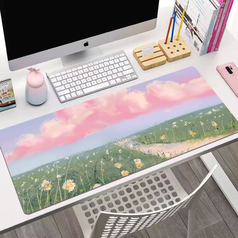 Tấm Lót Chuột Và Bàn Phím Máy Tính Chống Trượt Thiết Kế Đơn Giản Dễ Thương
