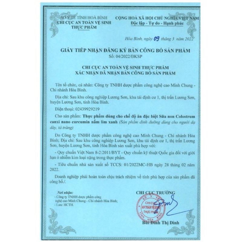 Sữa NON COLOSTRUM NẤM LIM XANH