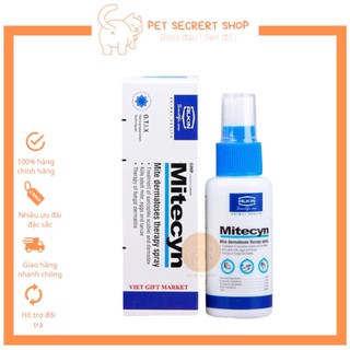 Xịt Mitecyn ve ghẻ lỡ loét cho chó mèo