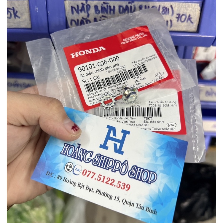 Ốc chỉnh pha đèn và đệm khoá chính hãng honda