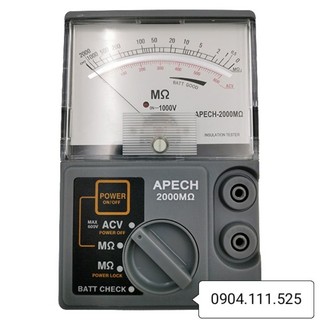 Đồng hồ đo điện trở cách điện apech-2000mω, 1000v