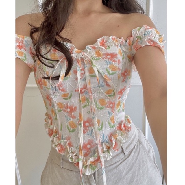Corset hoa nổi vintage