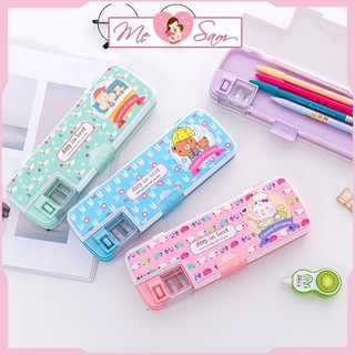 Hộp bút đa năng cho học sinh tiểu học có gọt bút chì 2 ngăn dễ thương Shop Mẹ Sam