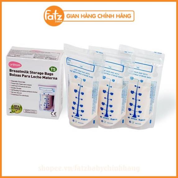 TÚI ĐỰNG SỮA MẸ (TRỮ SỮA MẸ) CẢM ỨNG NHIỆT UNIMOM TS KHÔNG CÓ BPA 210ML TÁCH LẺ 30 TÚI UM870176