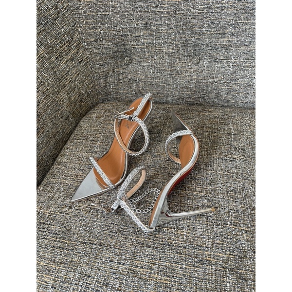 Giày sandal xích mũi nhọn gót 11cm A12