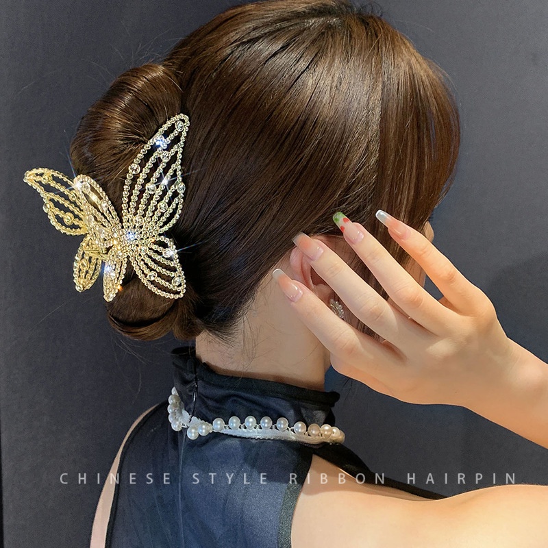 Kẹp Tóc Hình Bướm Đính Đá Lấp Lánh Cao Cấp Thời Trang Dành Cho Năm 2022