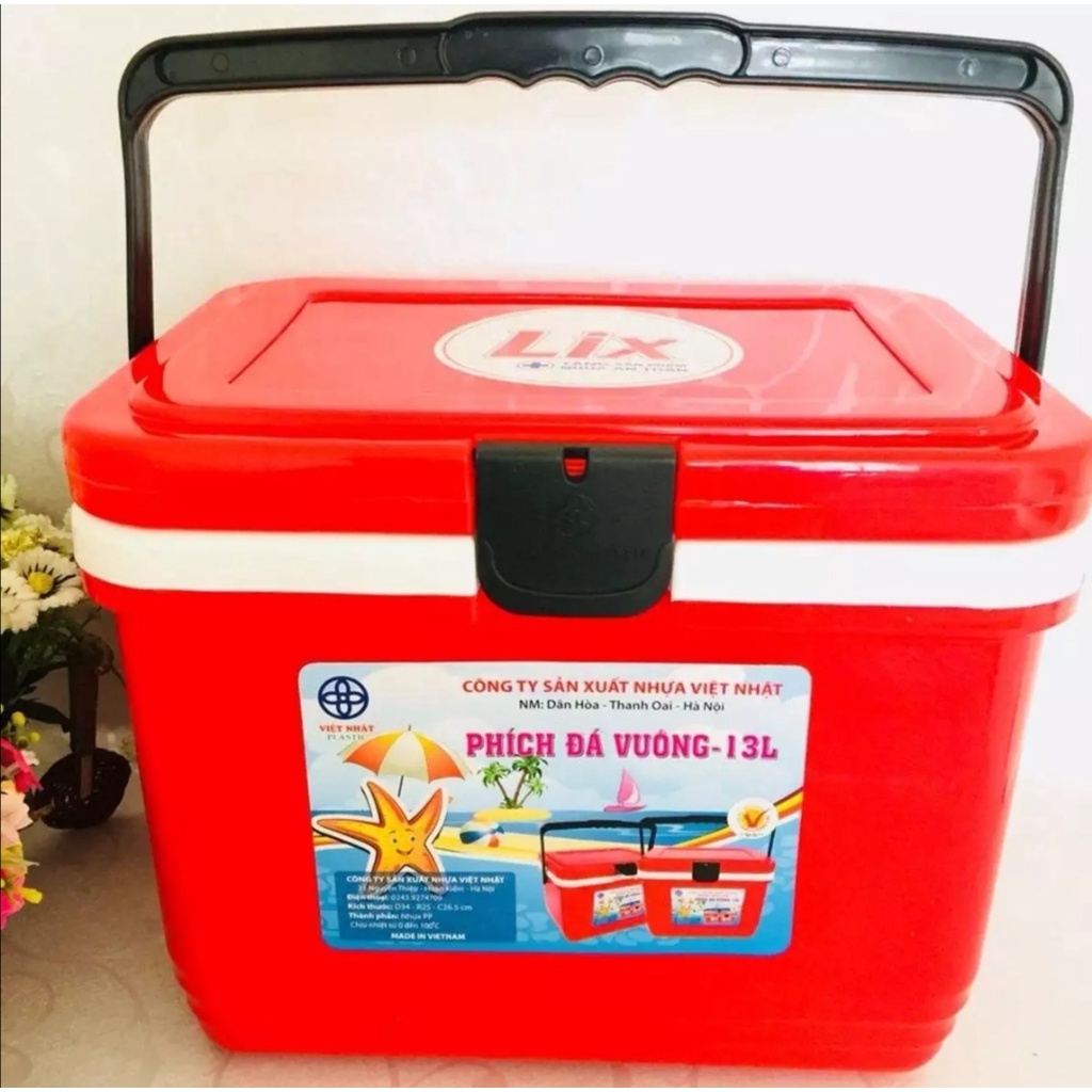 Thùng giữ nhiệt 13 lít ( xe dịch vụ hay mua đựng đá ,ướp nước uống, lấy nước mát rửa mặt)