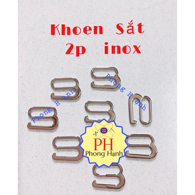 Khoen Sắt Áo Ngực 2p (2cm) - Khoen Kiểu inox bản lớn- 1 bịch 20 cái