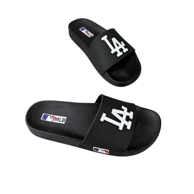 Dép Nam Quai Ngang Unisex MLB_ L.A 3039 - Dép Lê Nam 4 Màu Chất Liệu Cao Su Chống Trơn Trượt Mẫu Mới Full Box