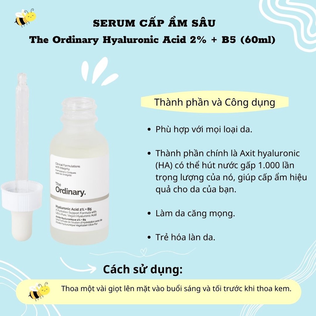 SIZE LỚN 60ml - Serum SÁNG TRẮNG DA, GIẢM THÂM NÁM - The Ordinary Niacinamide 10% + Zinc 1% - TÁCH SET